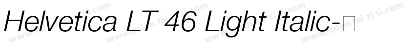 Helvetica LT 46 Light Italic字体转换